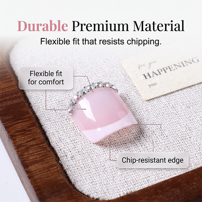 ⌛Limited-Time Offer-Elegant Pink French Press on Toenails