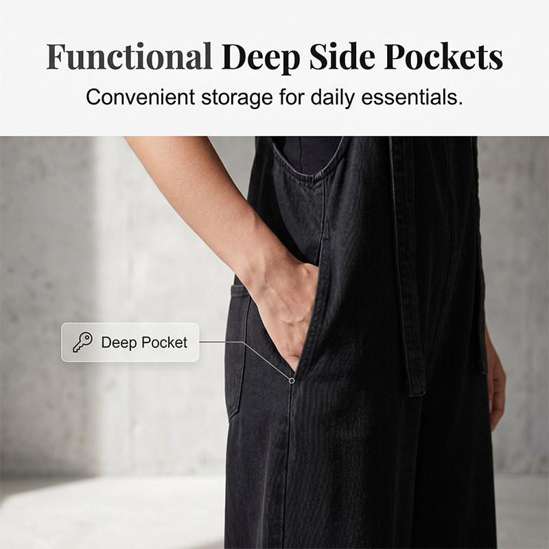 🔥New Arrivals & Special Offers-Women's Casual Loose Fit Denim Style Overalls