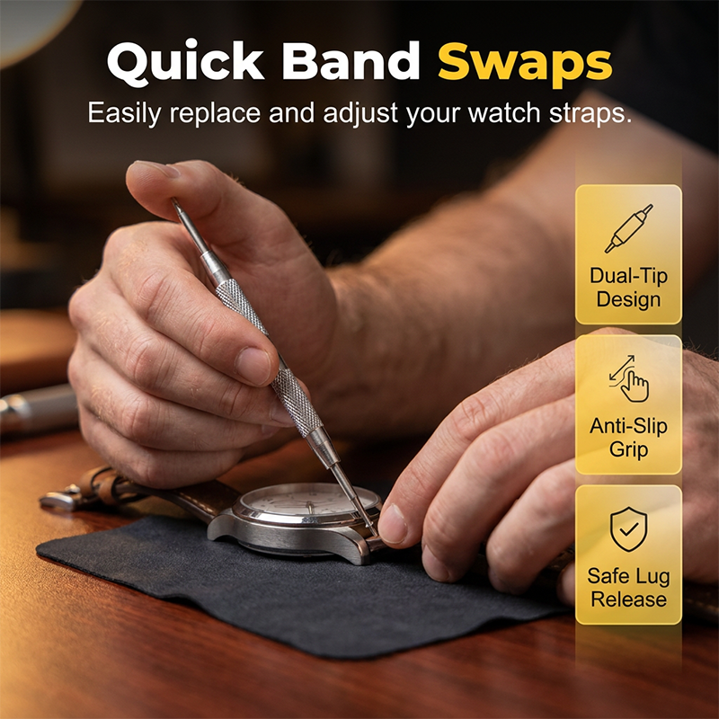 🔥⌚ Stop paying $50 for a simple strap swap. This 72-piece kit does it ALL – band changes, link adjustments, even back removal. No scratches. No fuss. 😎🔧