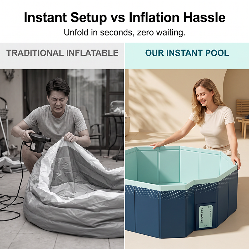 🏊‍♂️💦 Thickened, non-inflatable swimming pool – enjoy fun water activities and refresh yourself at home in the summer.