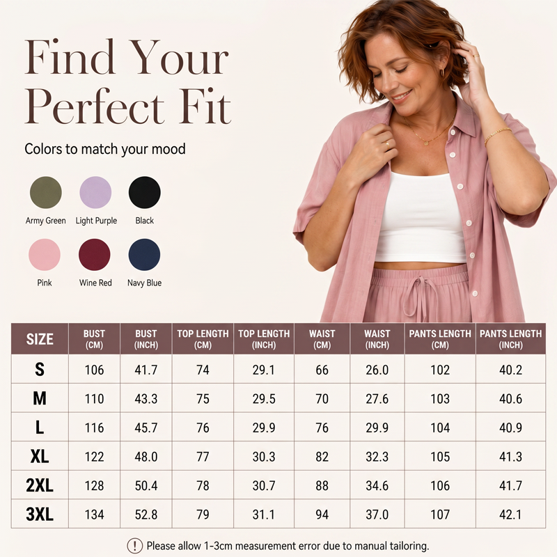 ⌛50% Off on the Last Day-Women's Short Sleeve Shirt & Wide-Leg Pants Set