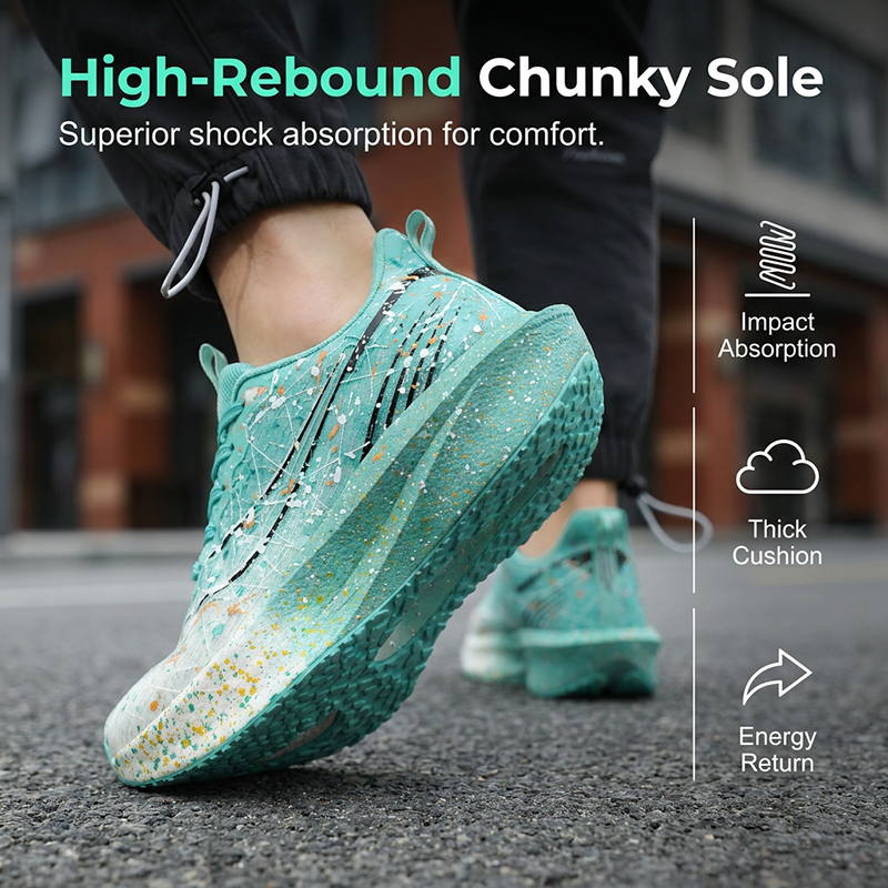 📢📢50% OFF !! ⏰Glow-in-the-Dark Splatter Print Casual Sneakers
