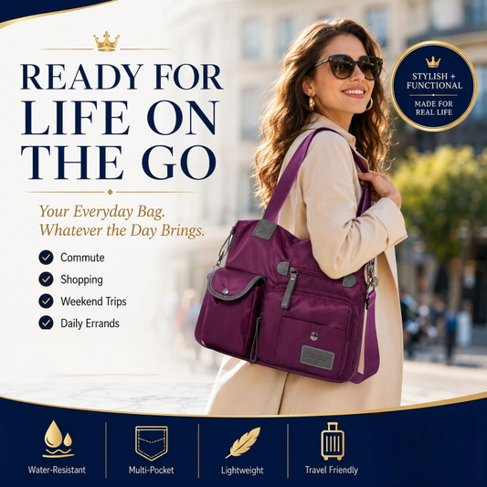 🥳2026 HOT SALE🥳💞50K+ SOLD!👜🌟 50% OFF! Large Waterproof Tote Bag – Spacious main compartment, multiple pockets & 3 carrying ways. Lightweight Oxford fabric – perfect for work, shopping & travel! 💪✨
