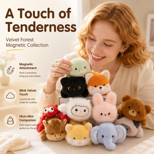 🧸 50% OFF NOW! 🧲 Lovely Plushie Fridge Magnet Doll – Premium Mink Velvet, Hidden Magnet, Perfect for Fridge, Laptop & Bags ✨