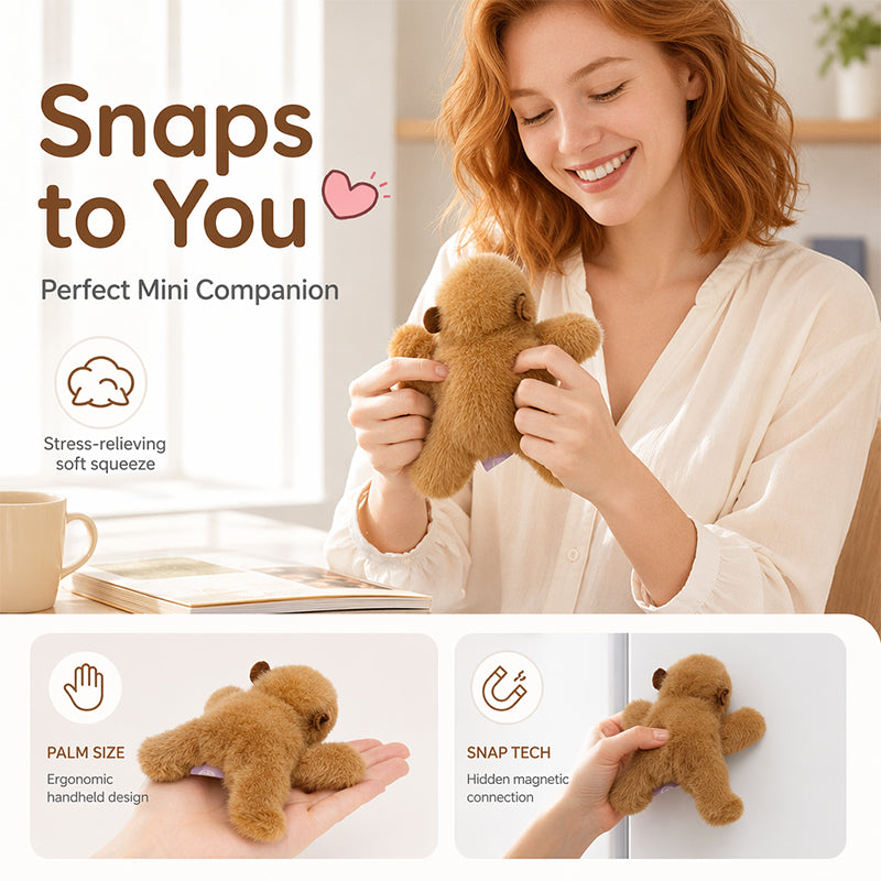 🧸 Last Day Special Price £9.78 ! 🧲 Lovely Plushie Fridge Magnet Doll – Premium Mink Velvet, Hidden Magnet, Perfect for Fridge, Laptop & Bags ✨
