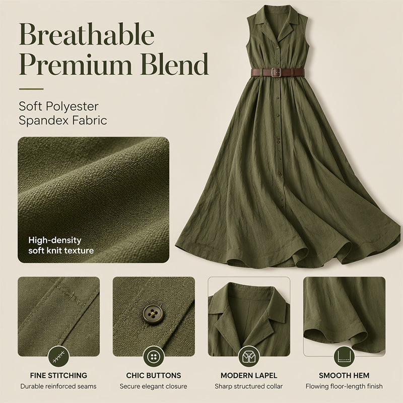 Waist-Defining Shirt Dress