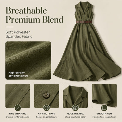 Waist-Defining Shirt Dress