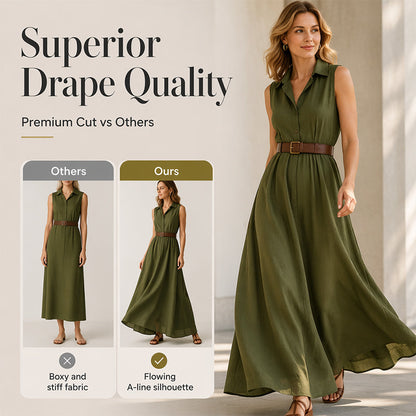 Waist-Defining Shirt Dress