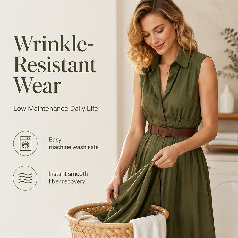 Waist-Defining Shirt Dress