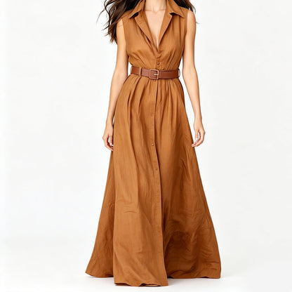 Waist-Defining Shirt Dress
