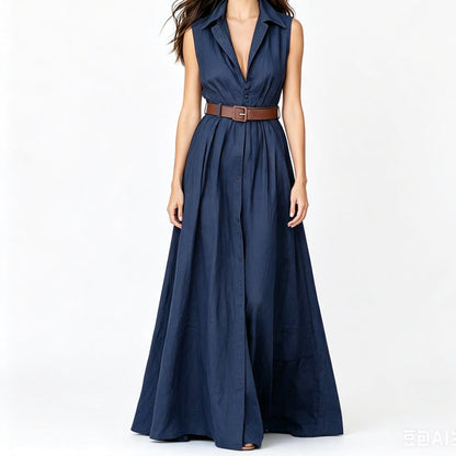 Waist-Defining Shirt Dress