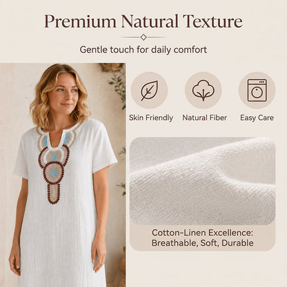 ⌛Limited-Time Offer-Women's Embroidered Maxi Dress with Front Slit