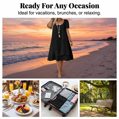 ⌛Limited-Time Offer-Women's Casual Loose Fit Short Sleeve Dress