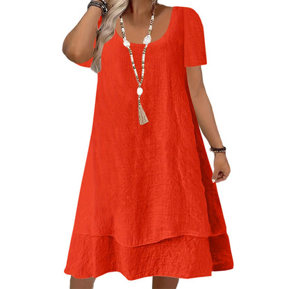⌛Limited-Time Offer-Women's Casual Loose Fit Short Sleeve Dress