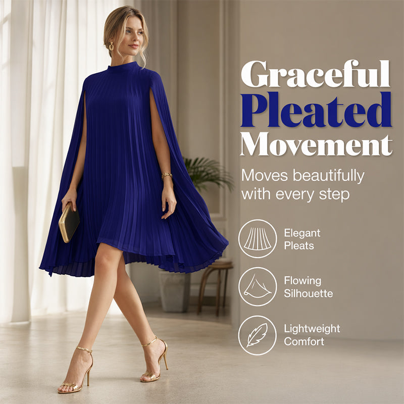 ⌛Limited-Time Offer-Women's Round-Neck Cape Sleeve Mini Dress