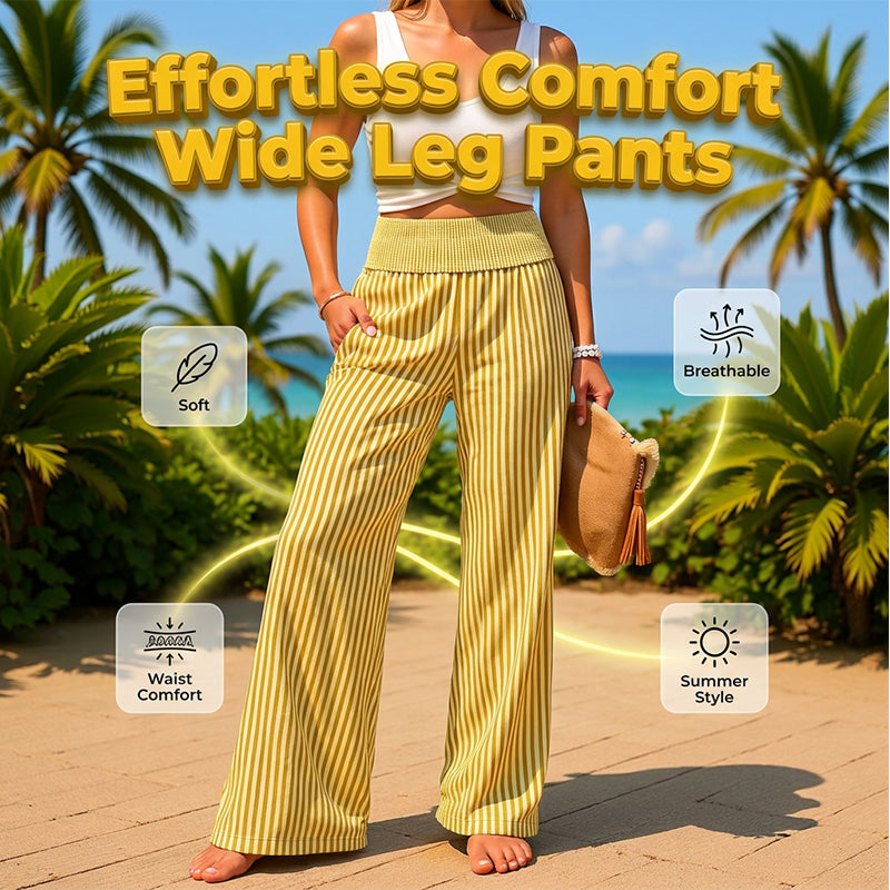 🌊Summer Specials-Women's Smocked Waist Striped Gingham Pants