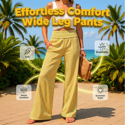 🌊Summer Specials-Women's Smocked Waist Striped Gingham Pants