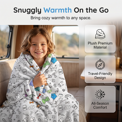 ⌛Limited-Time Offer-Creative Cozy Coloring Blanket Kit