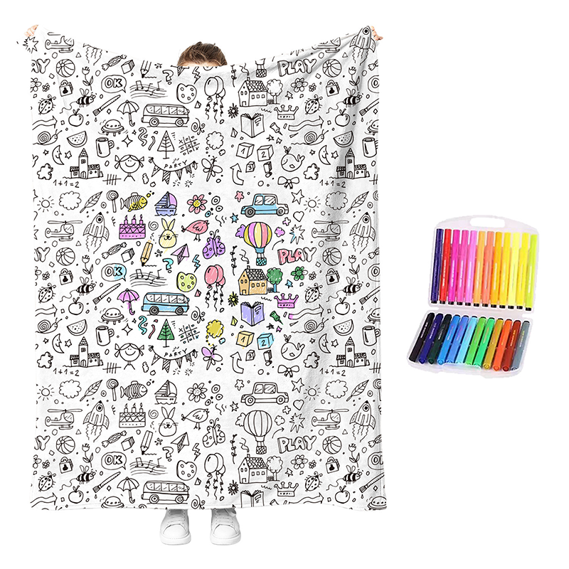 ⌛Limited-Time Offer-Creative Cozy Coloring Blanket Kit