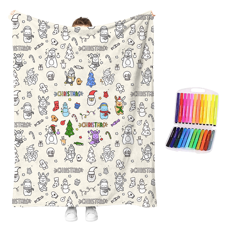 ⌛Limited-Time Offer-Creative Cozy Coloring Blanket Kit