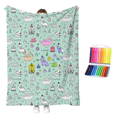 ⌛Limited-Time Offer-Creative Cozy Coloring Blanket Kit