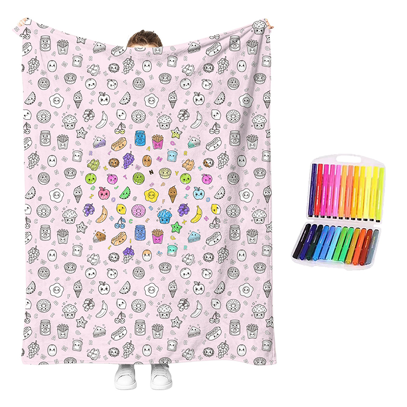 ⌛Limited-Time Offer-Creative Cozy Coloring Blanket Kit