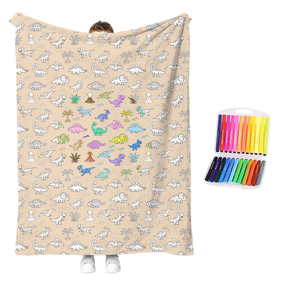 ⌛Limited-Time Offer-Creative Cozy Coloring Blanket Kit