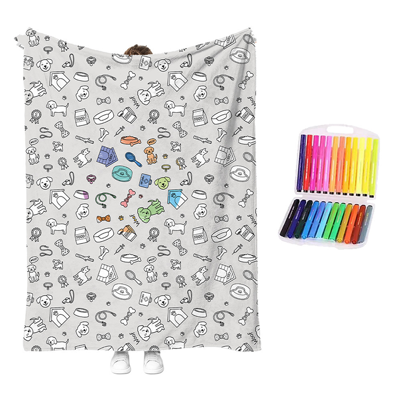 ⌛Limited-Time Offer-Creative Cozy Coloring Blanket Kit
