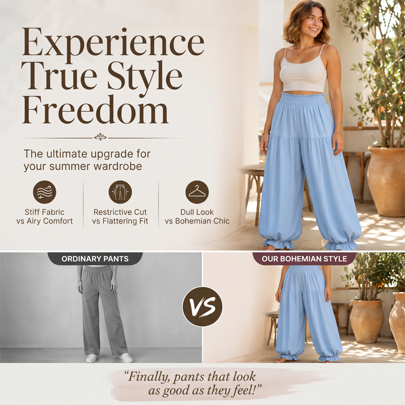 ⌛Limited-Time Offer-Women's Casual Ruffle Hem Lantern Pants