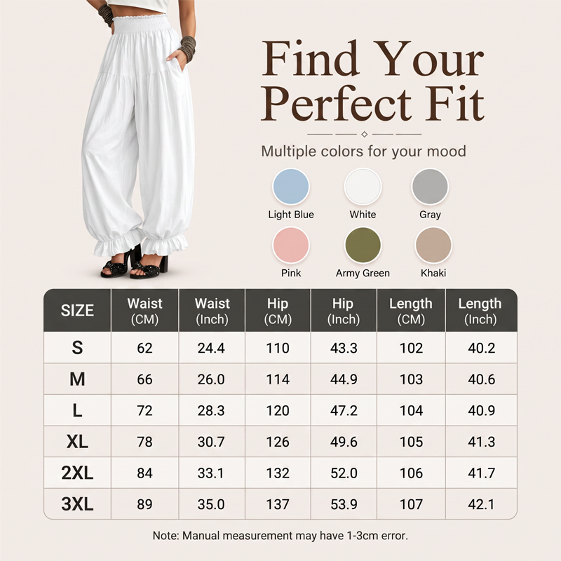 ⌛Limited-Time Offer-Women's Casual Ruffle Hem Lantern Pants