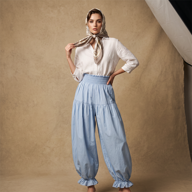 ⌛Limited-Time Offer-Women's Casual Ruffle Hem Lantern Pants