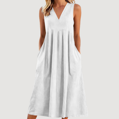 🔥New Arrivals & Special Offers-Women's Casual V-Neck Sleeveless Midi Dress