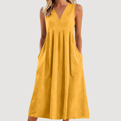 🔥New Arrivals & Special Offers-Women's Casual V-Neck Sleeveless Midi Dress