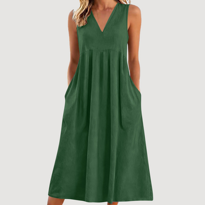 🔥New Arrivals & Special Offers-Women's Casual V-Neck Sleeveless Midi Dress