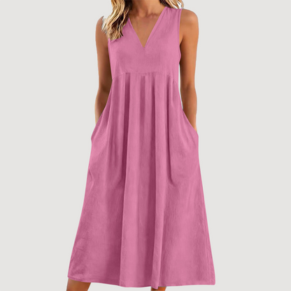 🔥New Arrivals & Special Offers-Women's Casual V-Neck Sleeveless Midi Dress