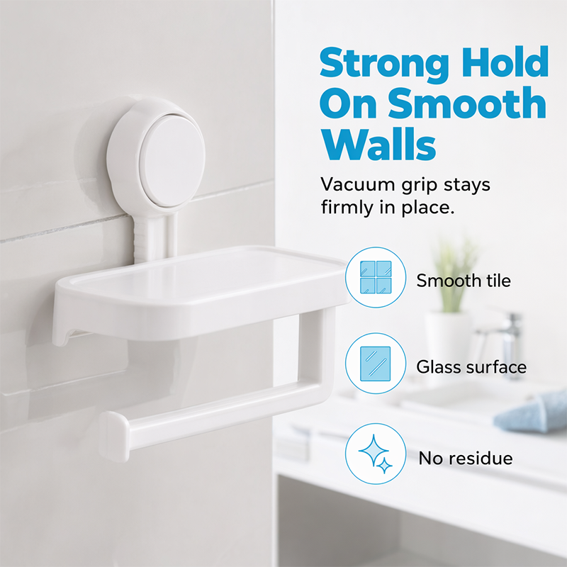 ⌛Limited-Time Offer-Suction Cup Paper Roll Holder with Storage Tray