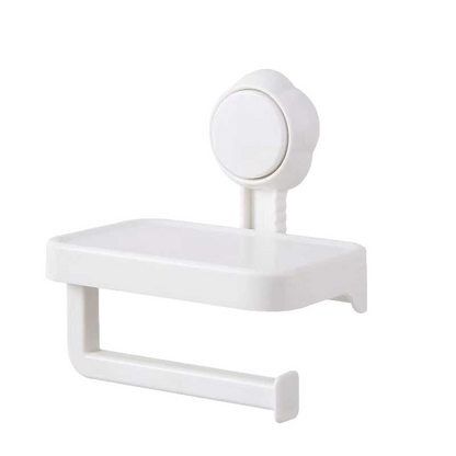 ⌛Limited-Time Offer-Suction Cup Paper Roll Holder with Storage Tray