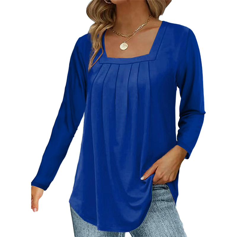💕LAST DAY SALE ONLY $26.8!!💕🌿 Cotton Elegant Pleated Square Neck Top