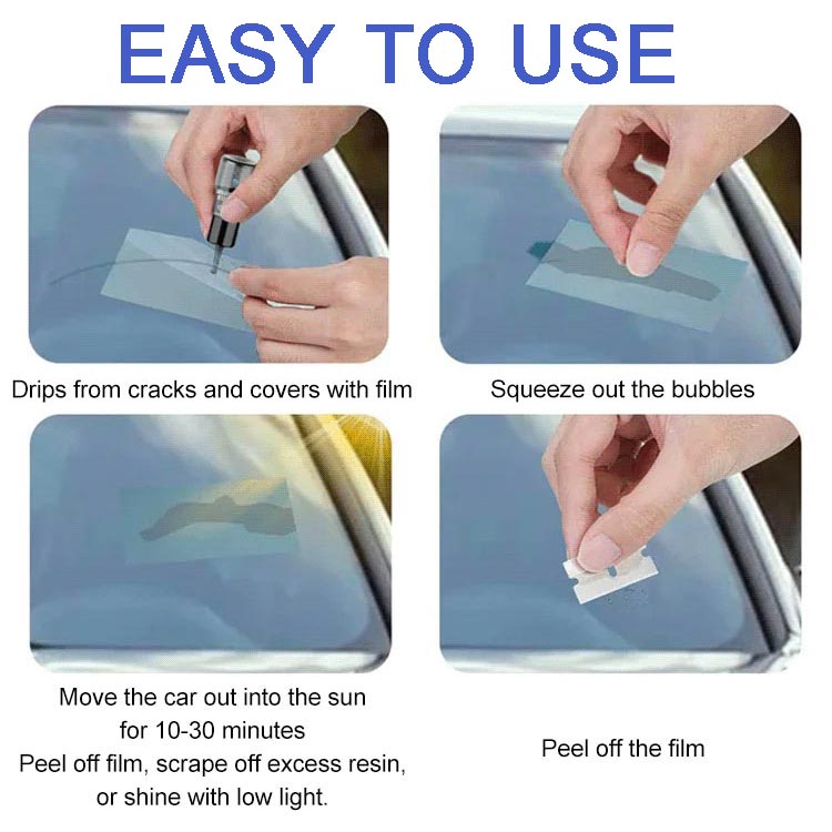 🏆 Last Day Special Price £8.99! 🏭Buy 1 Get 1 Free💦Glass Crack Repair Agent🚗One drop fixes all glass cracks！