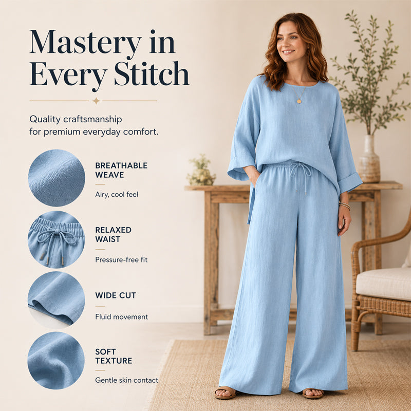🌿New Arrivals & Special Offers-Women's Casual Linen Blend 2-Piece Set