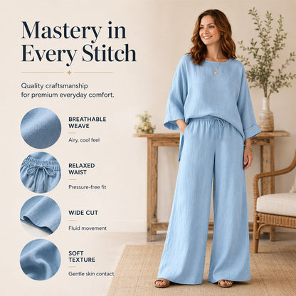 🌿New Arrivals & Special Offers-Women's Casual Linen Blend 2-Piece Set