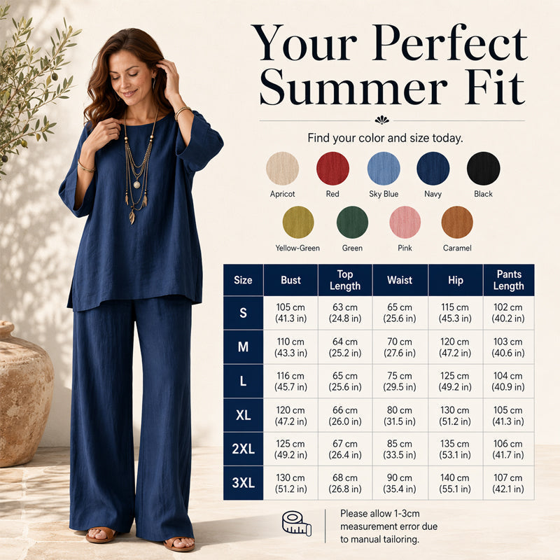 🌿New Arrivals & Special Offers-Women's Casual Linen Blend 2-Piece Set