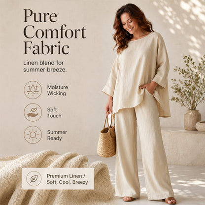 🌿New Arrivals & Special Offers-Women's Casual Linen Blend 2-Piece Set