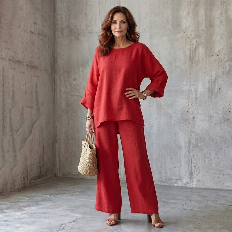 🌿New Arrivals & Special Offers-Women's Casual Linen Blend 2-Piece Set