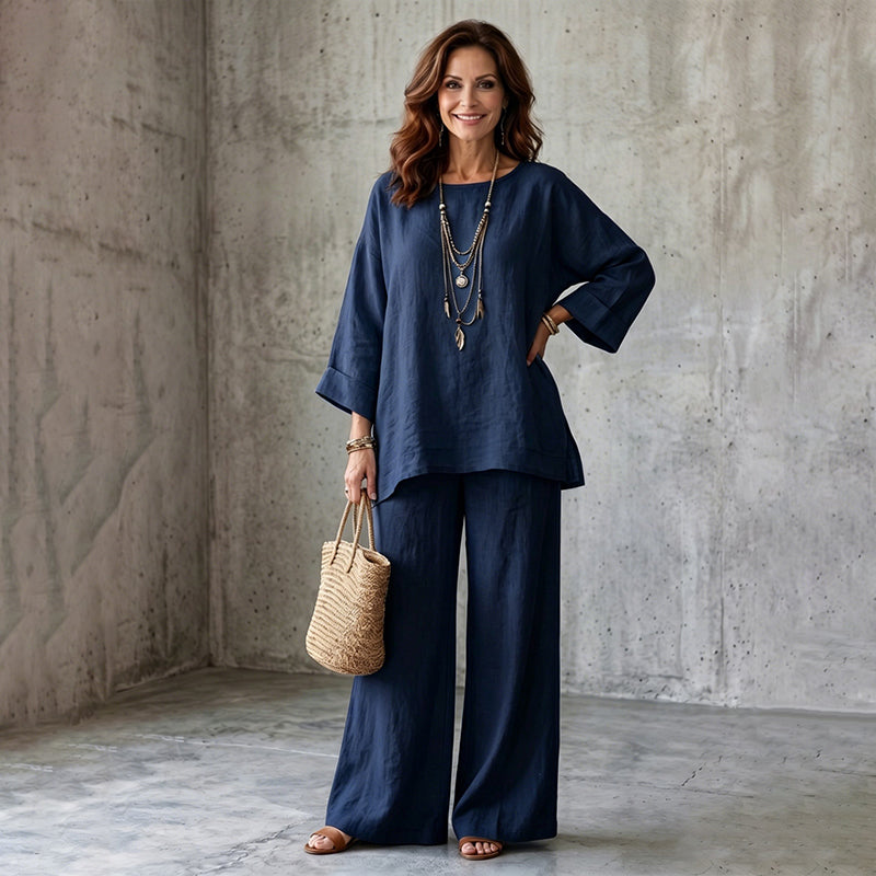 🌿New Arrivals & Special Offers-Women's Casual Linen Blend 2-Piece Set