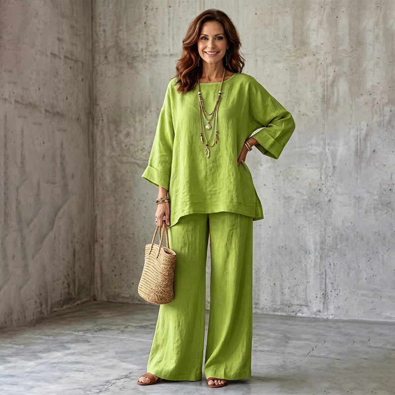 🌿New Arrivals & Special Offers-Women's Casual Linen Blend 2-Piece Set