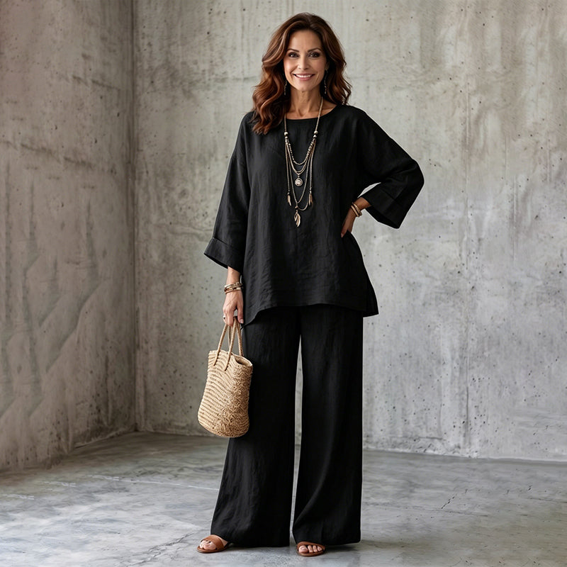 🌿New Arrivals & Special Offers-Women's Casual Linen Blend 2-Piece Set