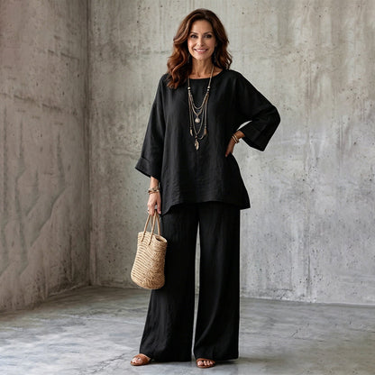 🌿New Arrivals & Special Offers-Women's Casual Linen Blend 2-Piece Set