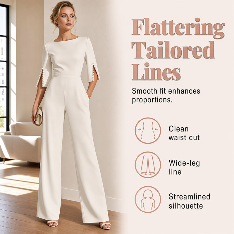 Elegant Beaded Slim Jumpsuit