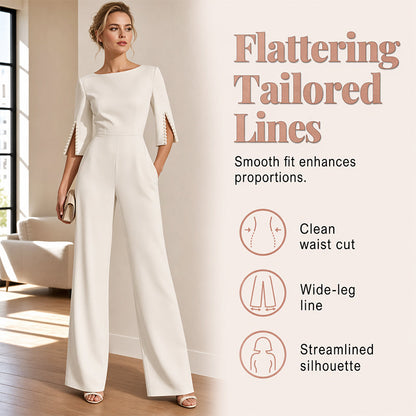 Elegant Beaded Slim Jumpsuit